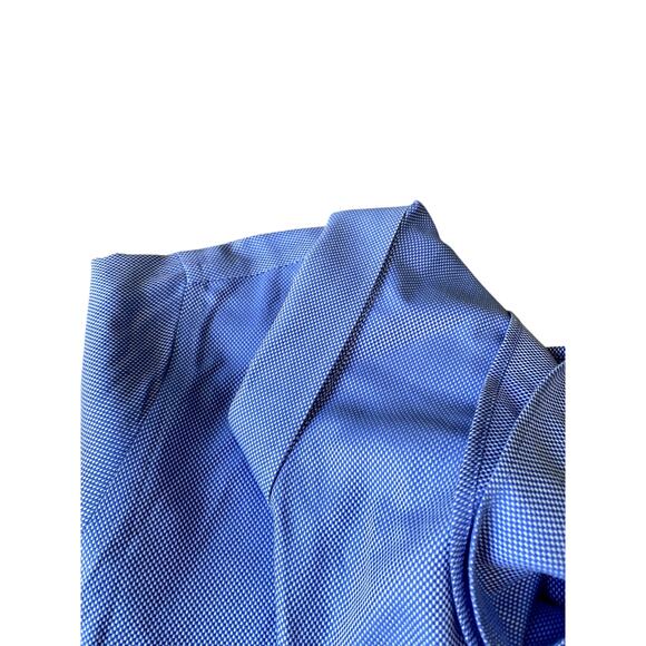 Peter Millar Blue Nanoluxe Easycare Mens Long Sleeve Button Down XL - Picture 4 of 10